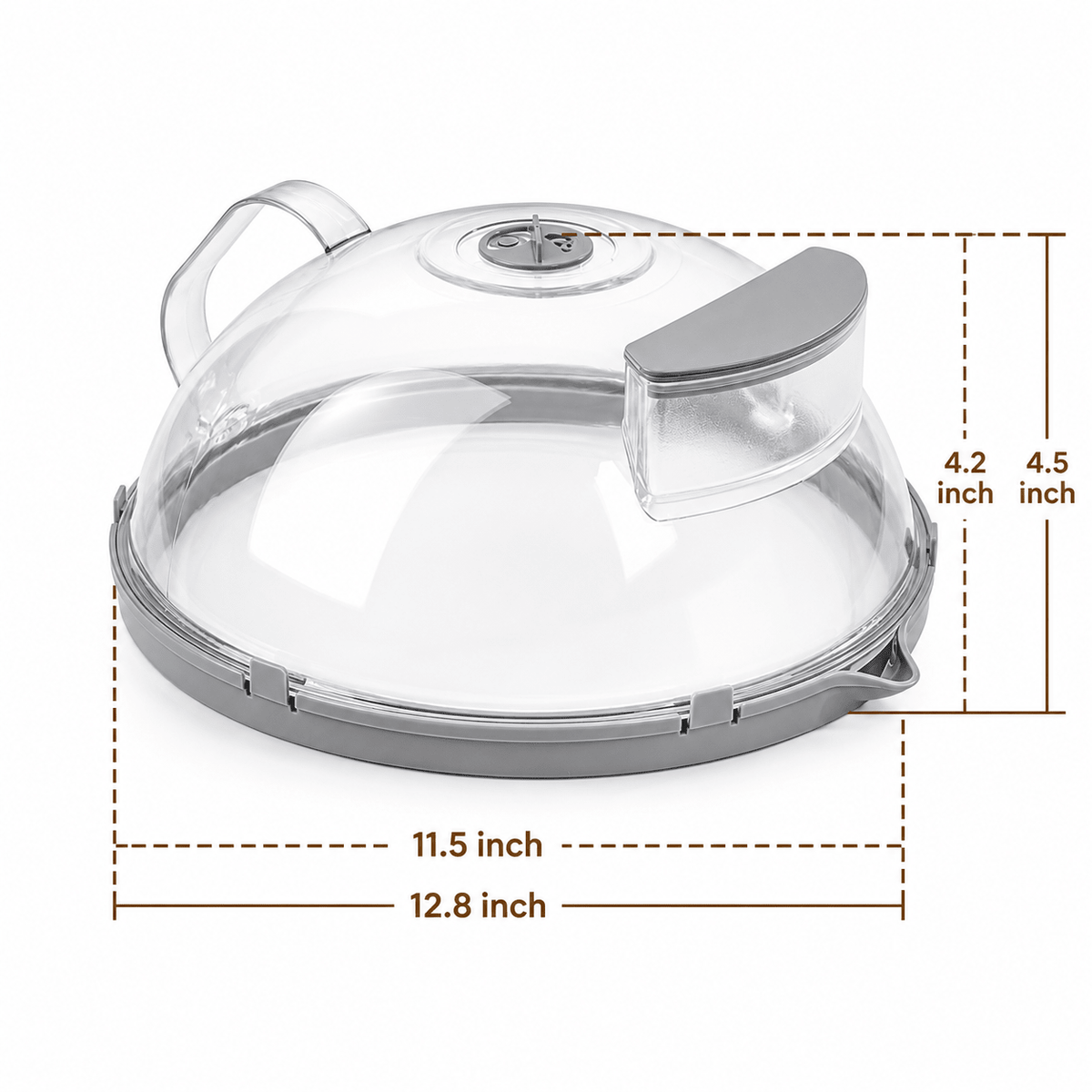 Microwave Splatter Cover with Steamer Rack – Heat Resistant Water-Injection Microwave Lid