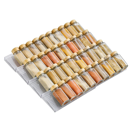 Expandable kitchen storage rack for countertop organization