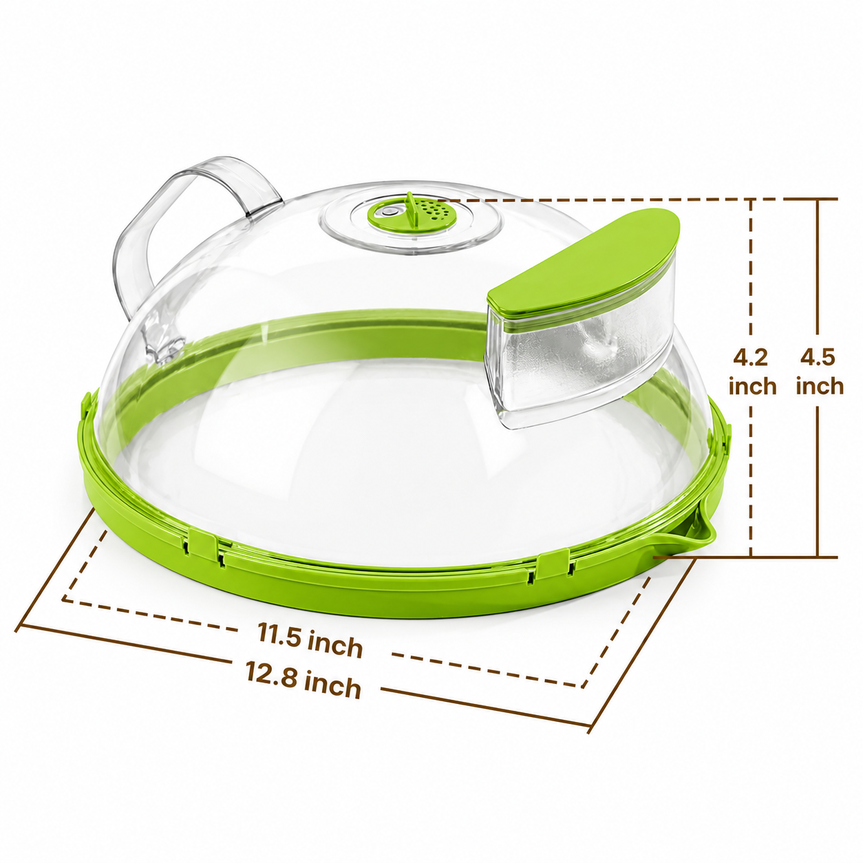 Microwave Splatter Cover, Heat Resistant Food Cover with Steamer Rack, Water-Injection Microwave Lid for Reheating, Steaming and Kitchen Use