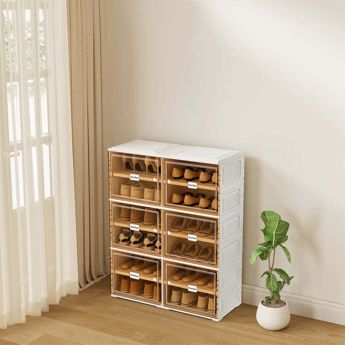 UFORU foldable shoe cabinet product option comparison view